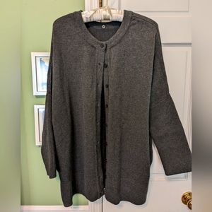 Vetta Oversized Sweater with detachable Turtleneck in Charcoal, Size L